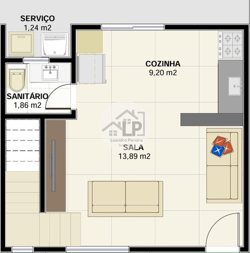 Casa de 2 quartos, 48m² no bairro Santa Rita, em Barra Mansa | Eu Corretor